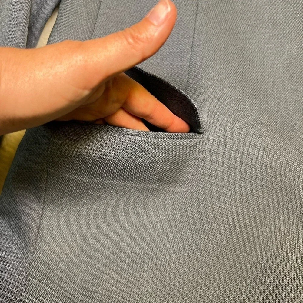 Kenneth Cole New York‎ Men's Gray Blazer Suit Jacket 42R 3 Button